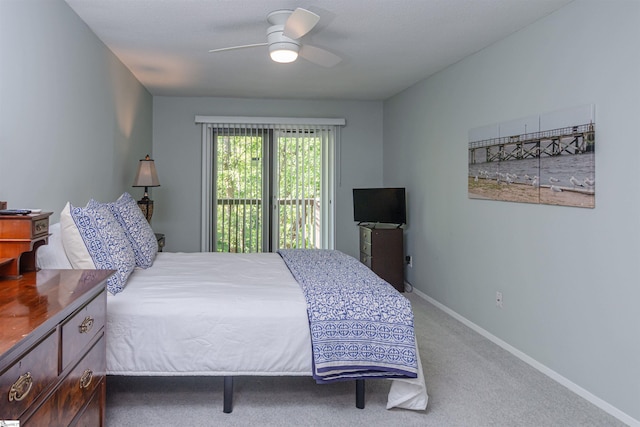 130 Inglewood Way, Greenville, SC 29615 - carpeted bedroom featuring ceiling fan and access to exterior