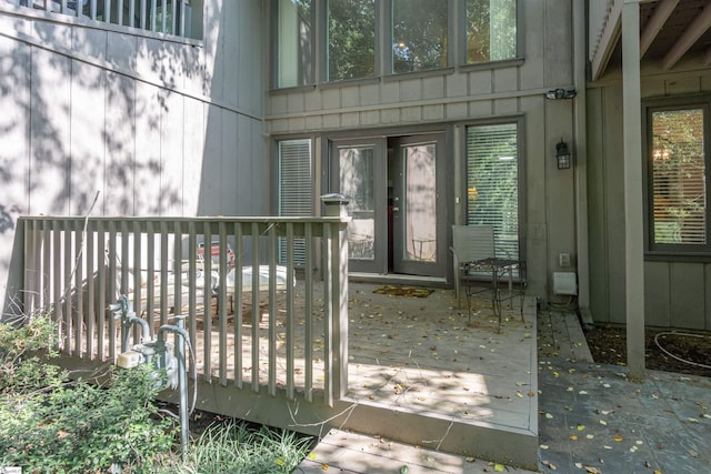 130 Inglewood Way, Greenville, SC 29615 - doorway to property featuring a wooden deck