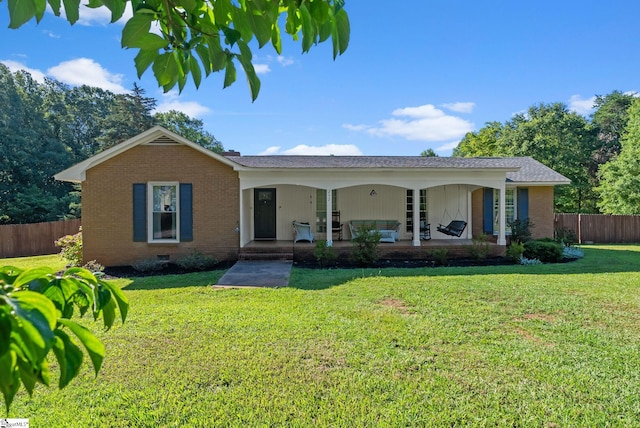 257 Mahaffey St, Belton, SC 29627 - single story home featuring brick siding, crawl space, and covered porch