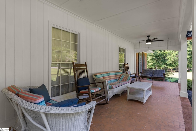 257 Mahaffey St, Belton, SC 29627 - view of patio / terrace with outdoor lounge area and a ceiling fan