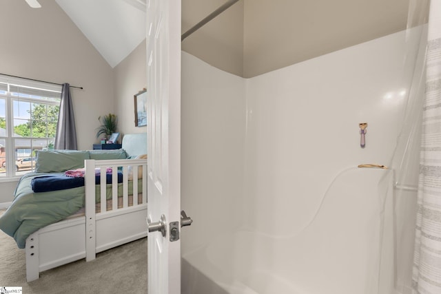 6 Nakkol Dr, Simpsonville, SC 29680 - full bathroom featuring vaulted ceiling and shower / tub combo