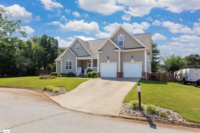 6 Nakkol Dr, Simpsonville, SC 29680 - traditional-style house featuring driveway, an attached garage, brick siding, and covered porch