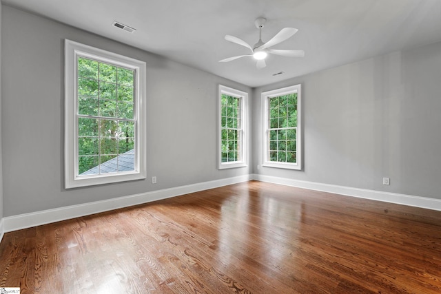 19 Hobcaw Dr, Greer, SC 29650 - unfurnished room featuring plenty of natural light, wood finished floors, and ceiling fan