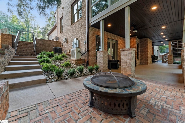 19 Hobcaw Dr, Greer, SC 29650 - view of patio with a fire pit and stairway