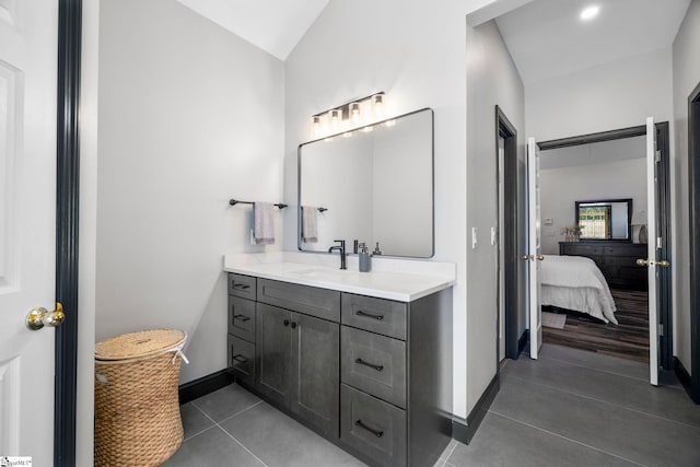 409 Summergreen Way, Greenville, SC 29607 - bathroom featuring vanity, ensuite bathroom, and vaulted ceiling