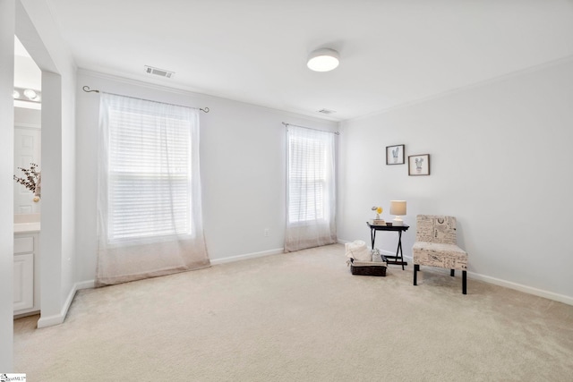 409 Summergreen Way, Greenville, SC 29607 - sitting room featuring carpet and crown molding