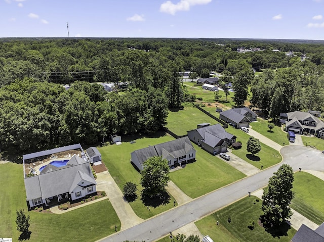 111 Falcon Ln, Chesnee, SC 29323 - aerial view of residential area featuring a heavily wooded area