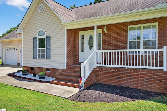 111 Falcon Ln, Chesnee, SC 29323 - view of front of property with roof with shingles, a garage, driveway, and a porch