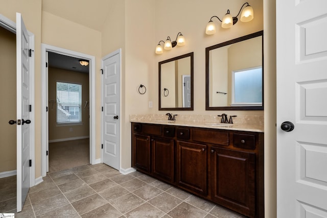 330 Mansfield Ln, Greer, SC 29650 - full bath with double vanity and baseboards
