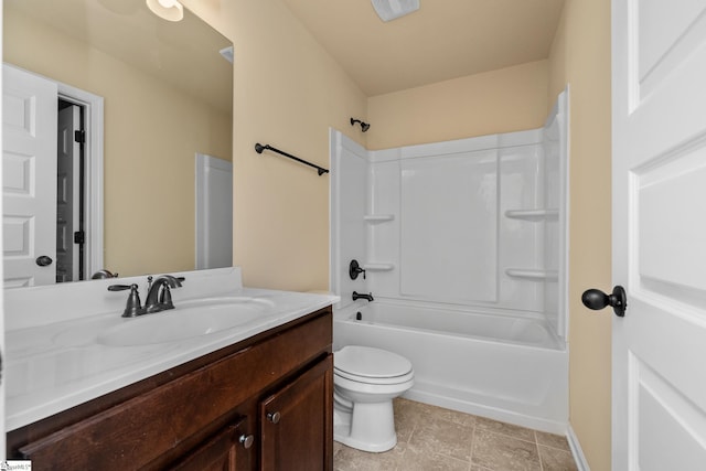 330 Mansfield Ln, Greer, SC 29650 - bathroom with vanity, washtub / shower combination, and tile patterned flooring