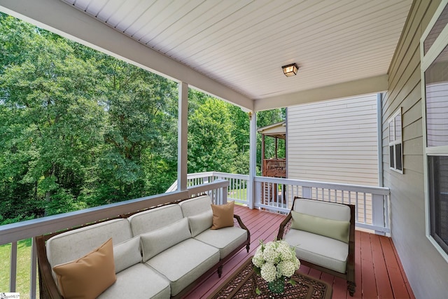 330 Mansfield Ln, Greer, SC 29650 - wooden deck featuring an outdoor hangout area