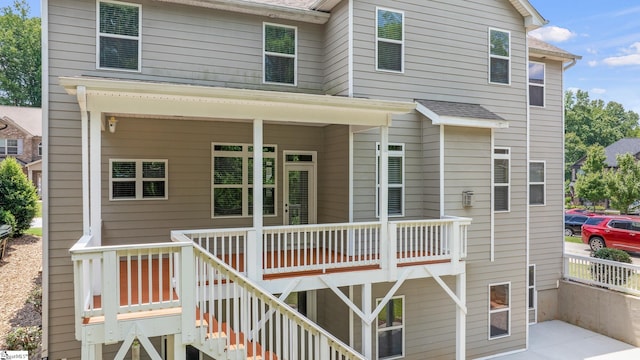 330 Mansfield Ln, Greer, SC 29650 - rear view of property featuring stairs and a shingled roof