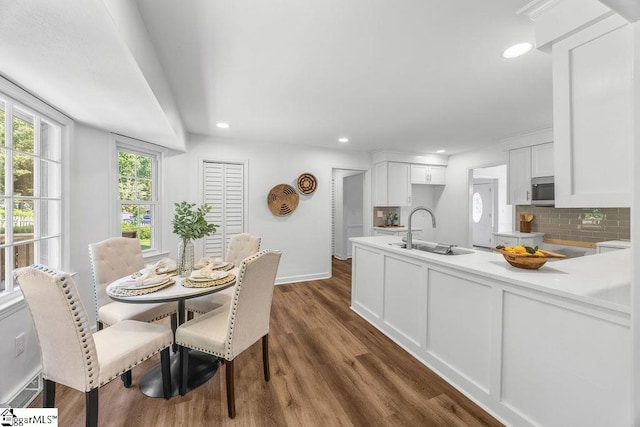 1117 Briarwood Dr, Easley, SC 29642 - dining space with recessed lighting and dark wood-style floors