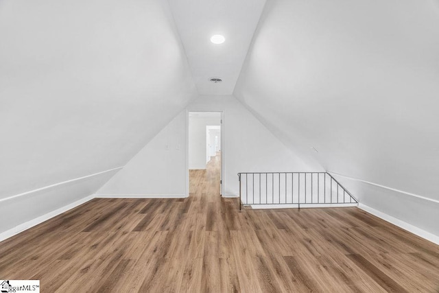 1117 Briarwood Dr, Easley, SC 29642 - additional living space with vaulted ceiling and wood finished floors