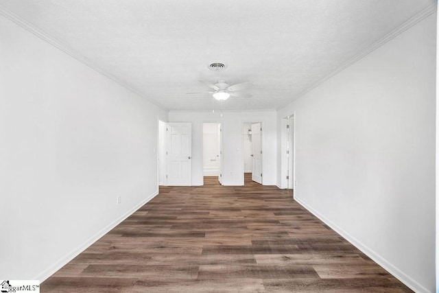 1117 Briarwood Dr, Easley, SC 29642 - unfurnished room featuring a ceiling fan, wood finished floors, and crown molding