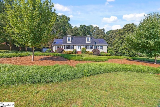 1117 Briarwood Dr, Easley, SC 29642 - cape cod house with roof mounted solar panels and a front lawn