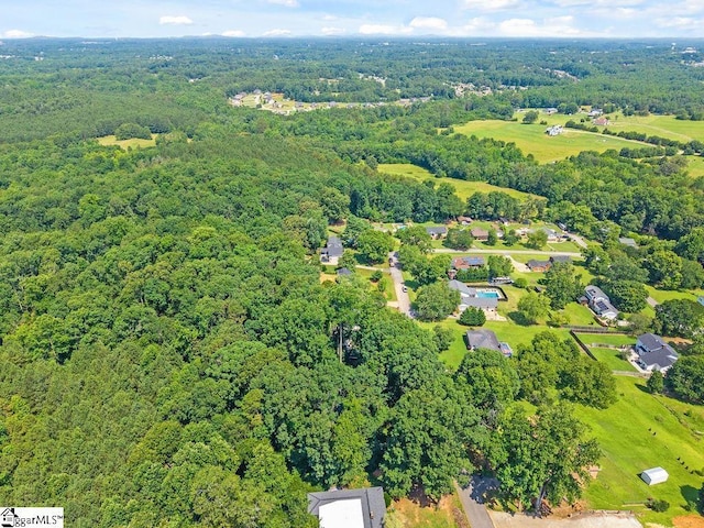 1117 Briarwood Dr, Easley, SC 29642 - aerial view of property and surrounding area with a heavily wooded area