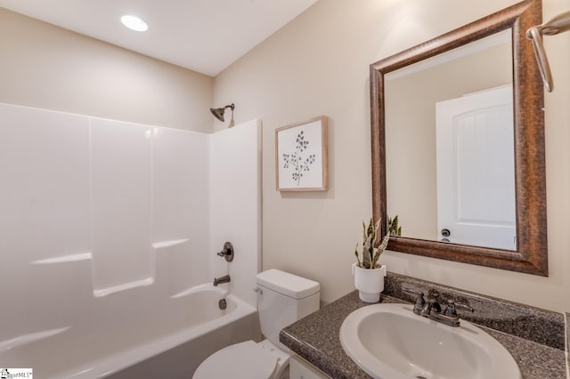 121 Stanmoore Dr, Anderson, SC 29621 - bathroom with shower / tub combination, vanity, and recessed lighting