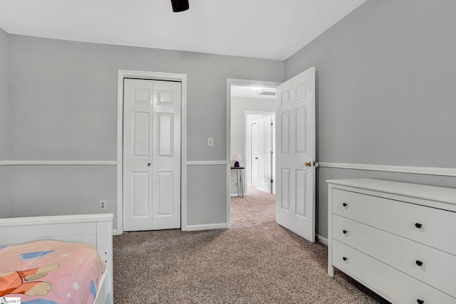 203 Camellia Ln, Simpsonville, SC 29681 - bedroom featuring carpet, a closet, and ceiling fan