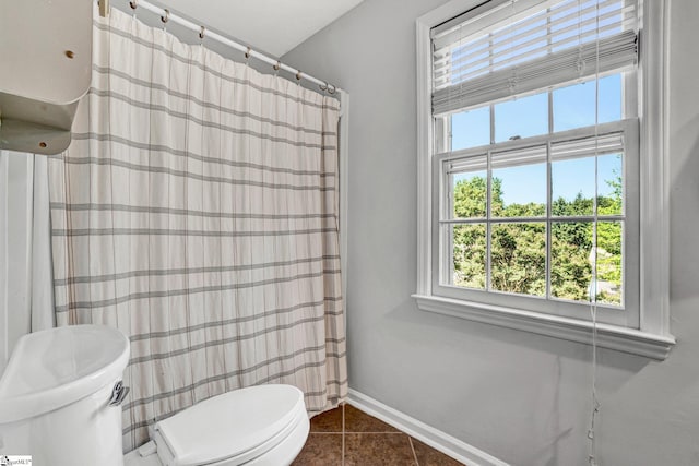 203 Camellia Ln, Simpsonville, SC 29681 - bathroom with tile patterned floors and a shower with curtain