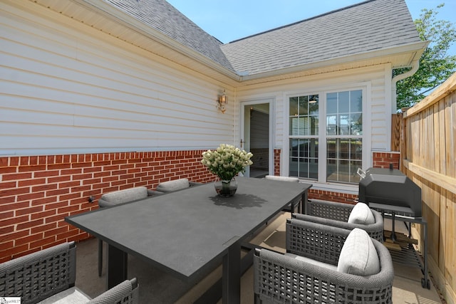 101 Clearbrook Ct, Greer, SC 29650 - wooden terrace featuring outdoor dining area and a grill
