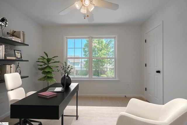 101 Clearbrook Ct, Greer, SC 29650 - carpeted office space with a ceiling fan and healthy amount of natural light