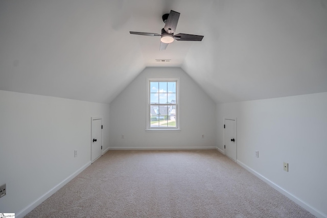 101 Clearbrook Ct, Greer, SC 29650 - additional living space featuring lofted ceiling, light colored carpet, and a ceiling fan