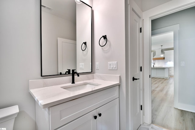 72 Seminole Dr, Simpsonville, SC 29680 - bathroom with vanity and wood finished floors