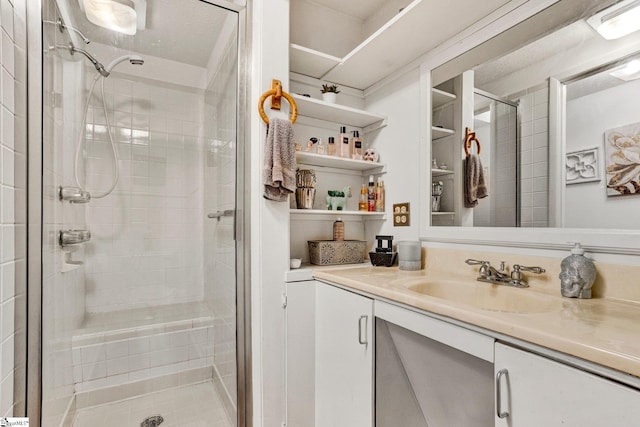 302 Douglas St, Laurens, SC 29360 - full bath with vanity and a shower stall