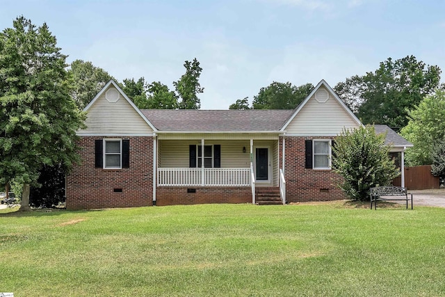 140 Eastbrook Ter, Roebuck, SC 29376 - ranch-style home featuring crawl space, covered porch, and a front yard