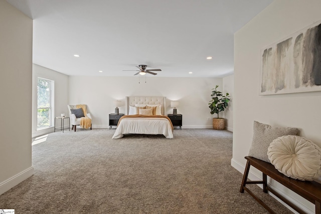 223 Speedway Dr, Fountain Inn, SC 29644 - carpeted bedroom with recessed lighting and a ceiling fan