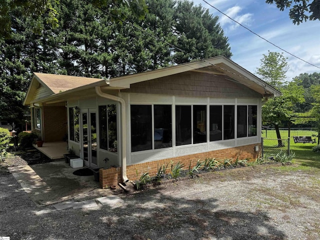 228 Styles Rd, Taylors, SC 29687 - view of home's exterior featuring a sunroom and french doors