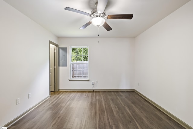 235B Pendleton Rd, Clemson, SC 29631 - spare room with wood finished floors, ceiling fan, and electric panel