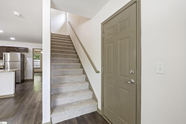 235B Pendleton Rd, Clemson, SC 29631 - stairway featuring wood finished floors and recessed lighting