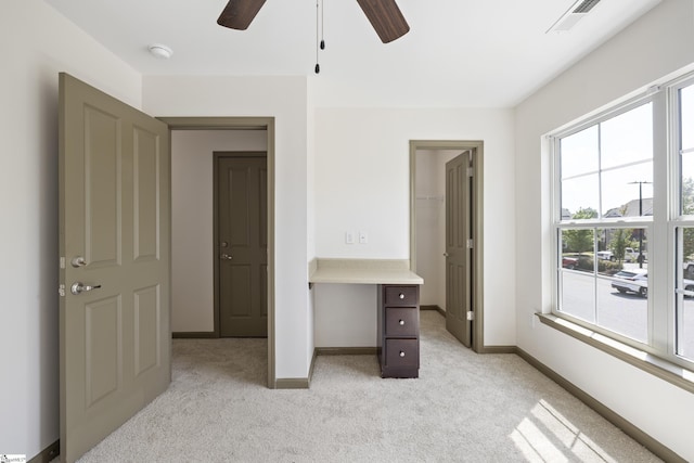 235B Pendleton Rd, Clemson, SC 29631 - unfurnished bedroom with light carpet and ceiling fan