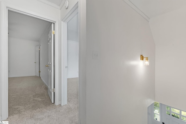 103 Gaithburg Sq, Taylors, SC 29687 - hallway featuring light colored carpet and crown molding