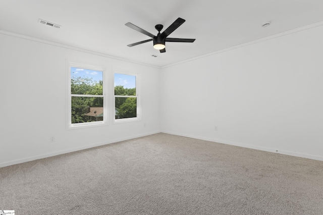 103 Gaithburg Sq, Taylors, SC 29687 - carpeted spare room featuring ornamental molding and ceiling fan