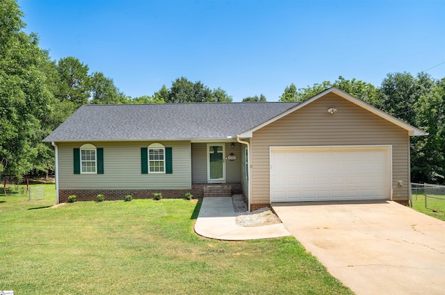 262 Bagwell Dr, Pauline, SC 29374 - ranch-style home featuring concrete driveway, a garage, and roof with shingles