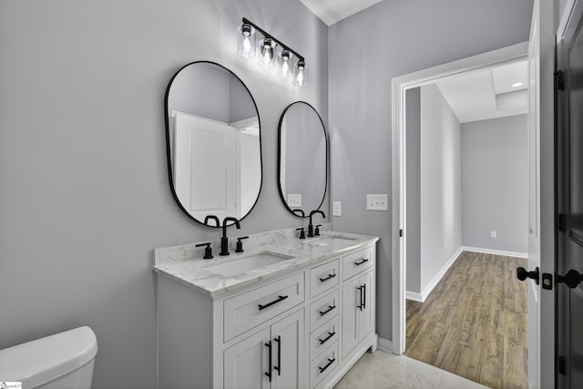 107 Toney Creek Rd, Belton, SC 29627 - bathroom featuring double vanity and toilet