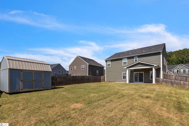 10 Wiltshire Cir, Easley, SC 29642 - rear view of house with a shed and a fenced backyard
