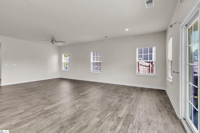 10 Wiltshire Cir, Easley, SC 29642 - spare room featuring wood finished floors, a ceiling fan, and recessed lighting