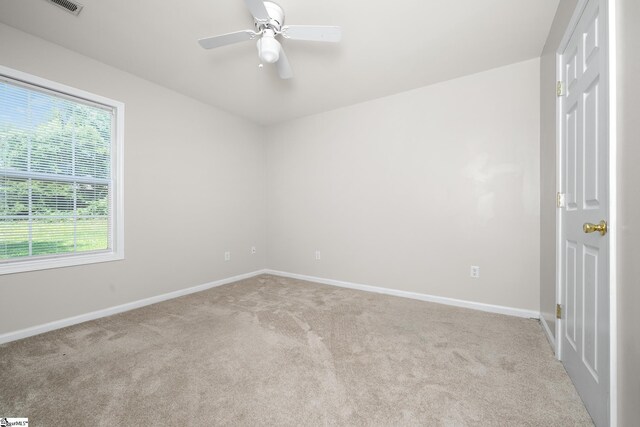 196 Reedy Fork Rd, Greenville, SC 29605 - spare room featuring carpet, healthy amount of natural light, and a ceiling fan