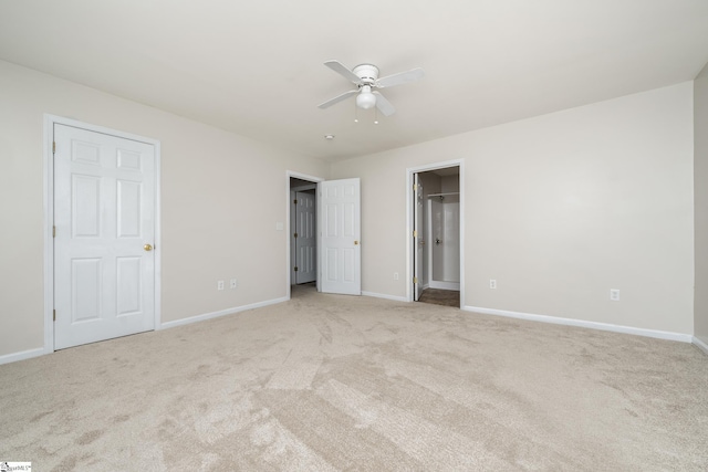 196 Reedy Fork Rd, Greenville, SC 29605 - unfurnished bedroom featuring light colored carpet, a spacious closet, and ceiling fan