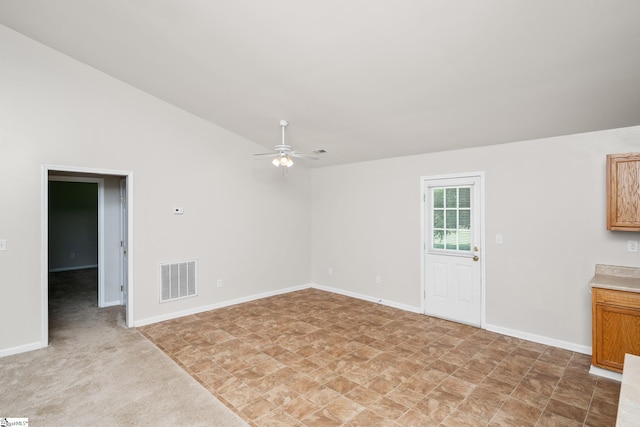 196 Reedy Fork Rd, Greenville, SC 29605 - spare room with ceiling fan and vaulted ceiling