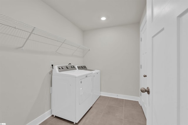 6 Shorncliffe Rd, Simpsonville, SC 29680 - washroom with washer and dryer, light tile patterned flooring, and recessed lighting
