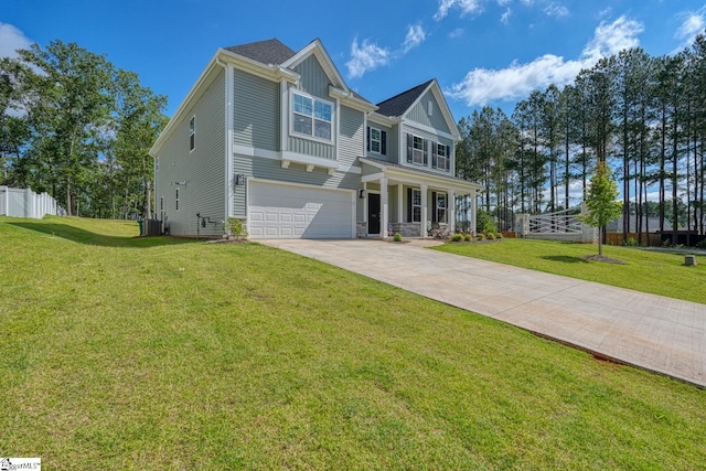 4002 Hometown Way, Boiling Springs, SC 29316 - craftsman-style home featuring a garage, concrete driveway, board and batten siding, and a porch