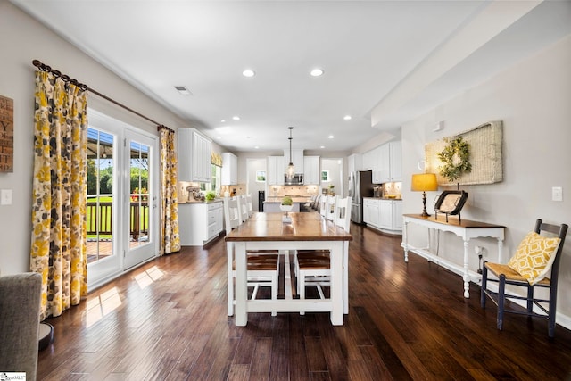 202 Princeton Dr, Duncan, SC 29334 - dining room featuring recessed lighting and dark wood finished floors