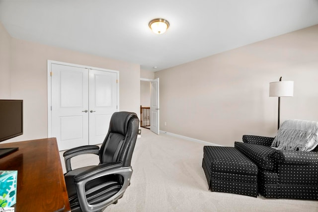 202 Princeton Dr, Duncan, SC 29334 - office area featuring light carpet and baseboards
