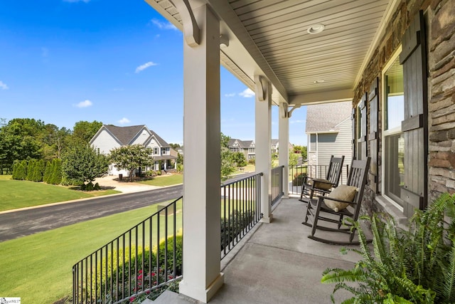 202 Princeton Dr, Duncan, SC 29334 - covered porch featuring a yard and a residential view