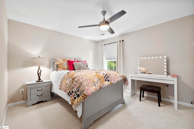 202 Princeton Dr, Duncan, SC 29334 - bedroom featuring light carpet and a ceiling fan